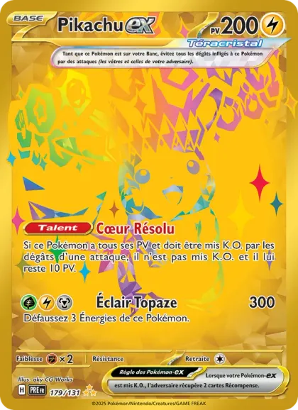 Carte Pikachu ex, 64 €